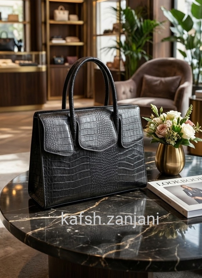 کیف زنانه تمام چرم کوریکودیلی